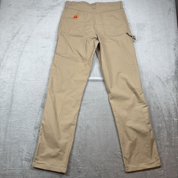 Wrangler Advanced Comfort Jeans Men’s 33x34 Tan Cotton Fire Resistance Carpenter - Picture 2 of 12